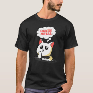 Death Metal Sarkastisch Träumende Süße Katze Mit M T-Shirt