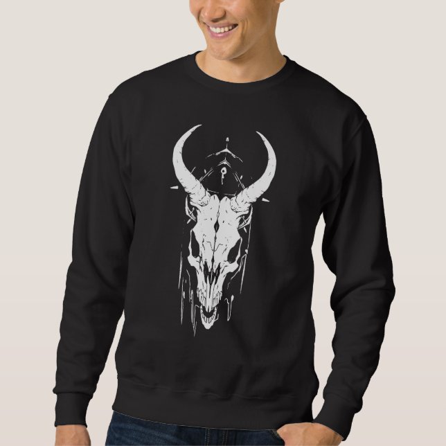 Death Metal Satanism Pagan Occult Goth Satanic Ani Sweatshirt (Vorderseite)