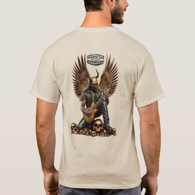 Death Metal Segaspics Design Gitarrist T-Shirt (Rückseite)