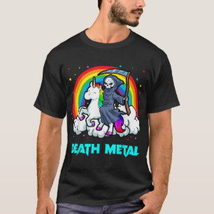 Death Metal Shirts Unicorn Rainbow Grim Sensenmann