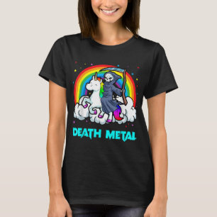 Death Metal Shirts Unicorn Rainbow Grim Sensenmann