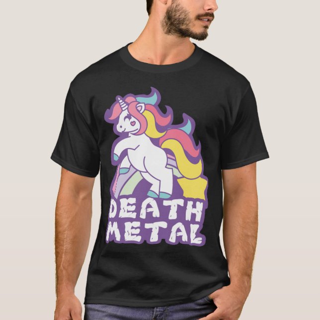 Death Metal Unicorn dinosaurs 2  T-Shirt (Vorderseite)