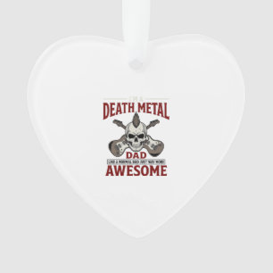 Death Metal Vater Totenkopf Gitarre Vintage-Shirt- Ornament