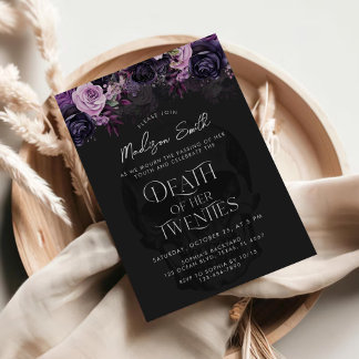 Death Of Her Twenties 30th Birthday Party Einladung