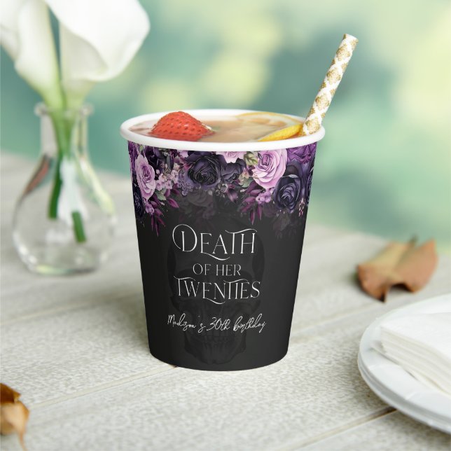 Death Of Her Twenties 30th Birthday Party Pappbecher (In Situ)