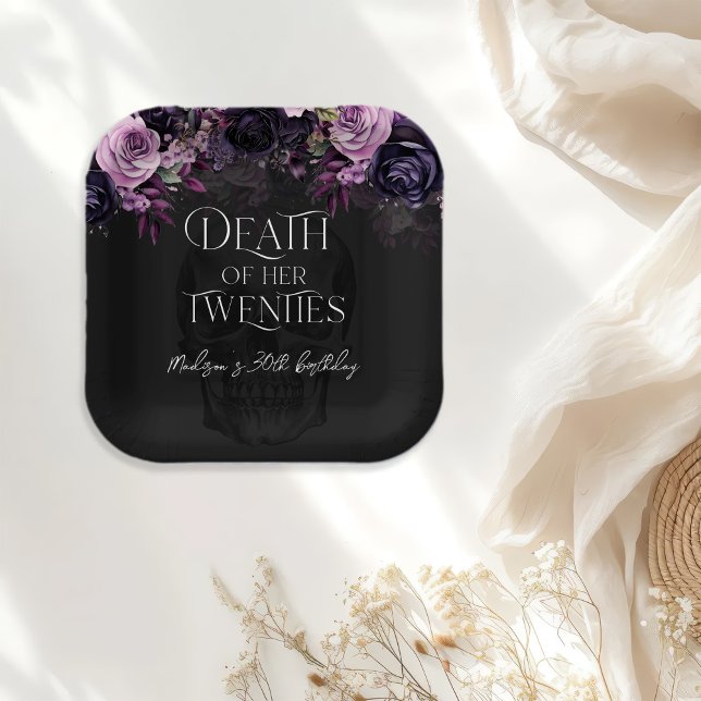 Death Of Her Twenties 30th Birthday Party Pappteller (Von Creator hochgeladen)