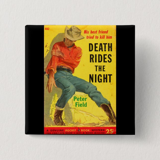 Death Rides The Night Western Buchcover Button (Vorderseite)