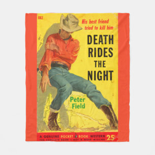 Death Rides The Night Western Buchcover Fleecedecke