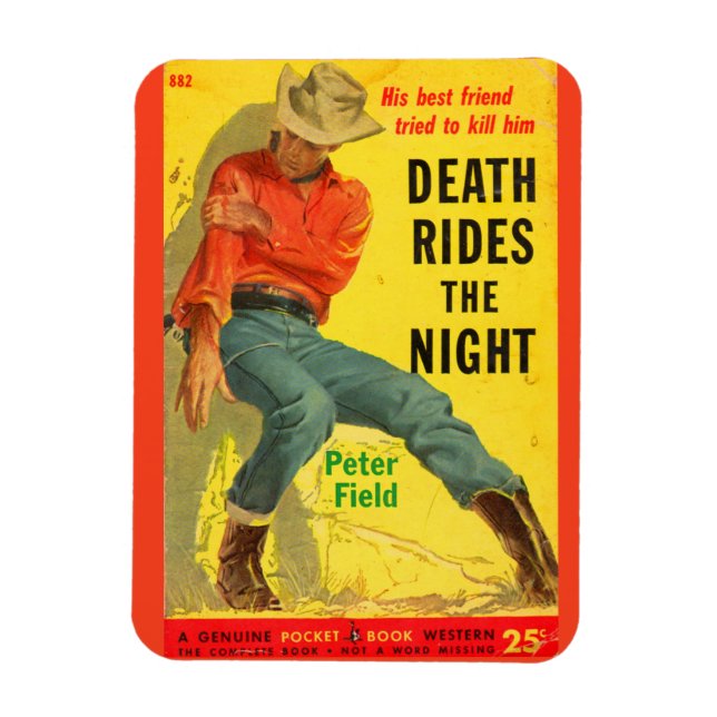 Death Rides The Night Western Buchcover Magnet (Vertikal)