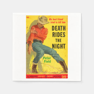 Death Rides The Night Western Buchcover Serviette