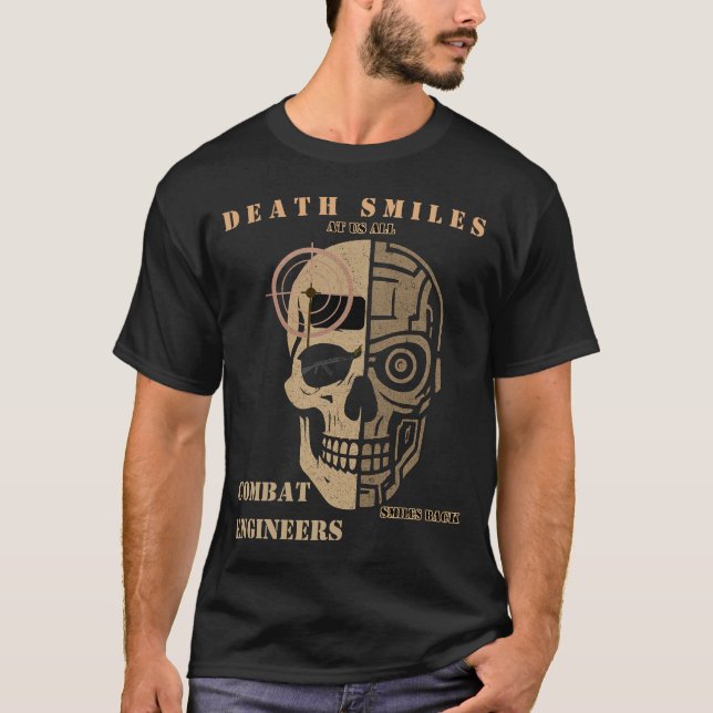 Death Smiles Combat Engineer Skull Shirt (Vorderseite)
