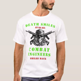 Death Smiles Combat Engineers skull Tactical T-Shirt