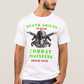 Death Smiles Combat Engineers skull Tactical T-Shirt
