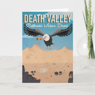 Death Valley Cartoon vintage Reiseposter Feiertagskarte