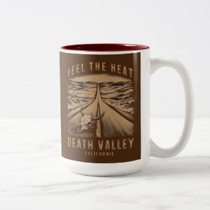 Death Valley Kalifornien Spüre die Hitze Zweifarbige Tasse