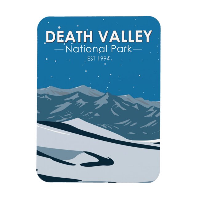 Death Valley National Park Night Sky Vintag Magnet (Vertikal)