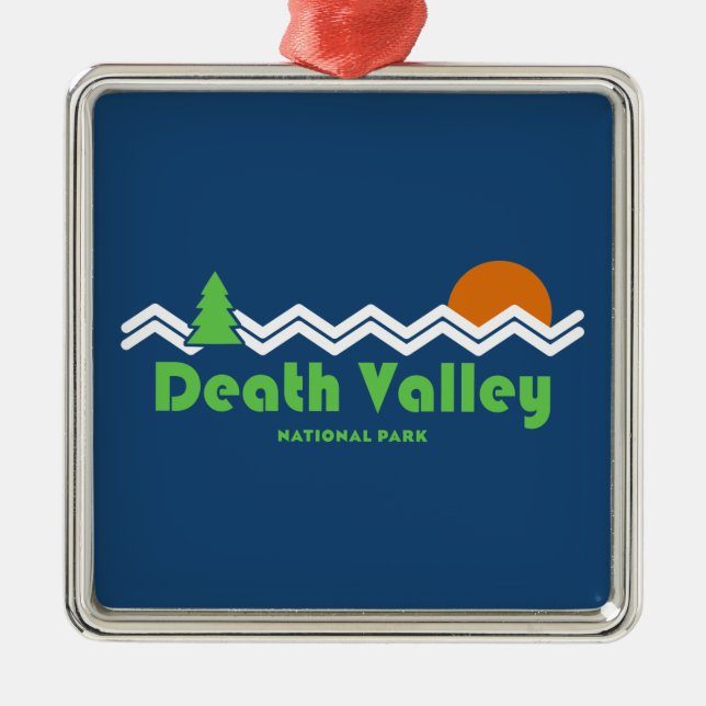 Death Valley National Park Retro Ornament Aus Metall (Vorne)