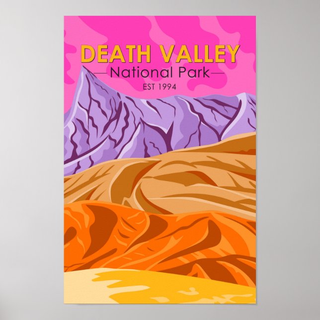 Death Valley National Park Sand Dunes Vintag Poster (Vorne)