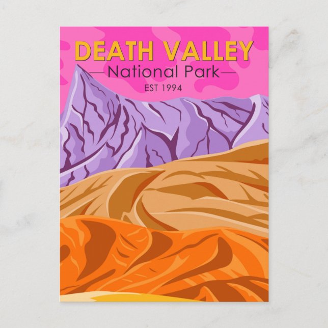 Death Valley National Park Sand Dunes Vintag Postkarte (Vorderseite)