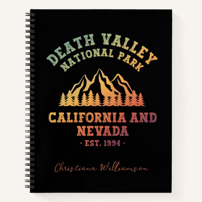 Death Valley National Park USA Gradient Notizbuch (Vorderseite)