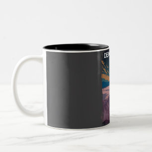 Death Valley National Park Vintag Minimal Retro T Zweifarbige Tasse