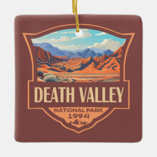 Death Valley Nationalpark Illustration Retro Keramikornament