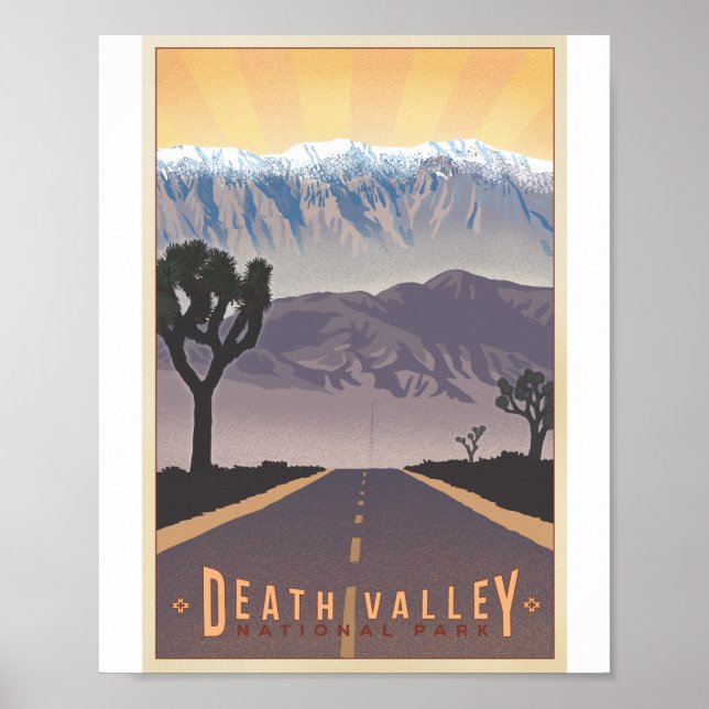 Death Valley Nationalpark Litho Artwork Poster (Vorne)