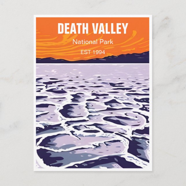 Death Valley Nationalpark Vintages Retro Postkarte (Vorderseite)
