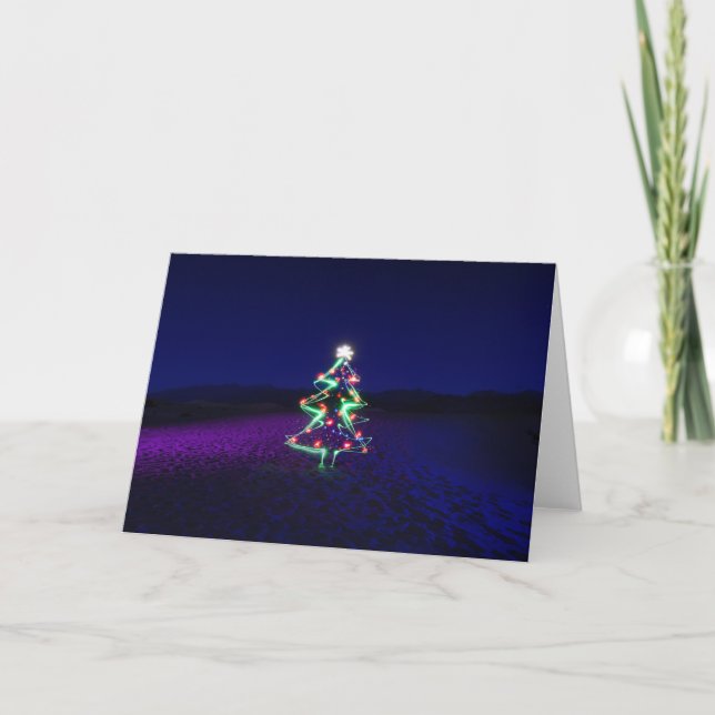 Death- Valleyweihnachtsbaum Feiertagskarte (Vorderseite)