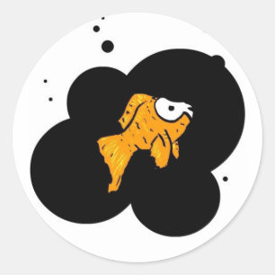 Deathfish Runder Aufkleber