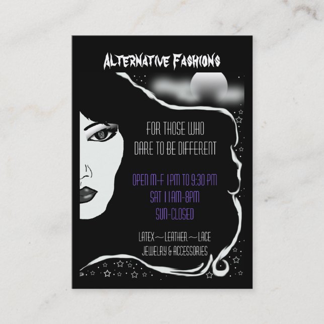 deathhead Mond Visitenkarte (Vorderseite)