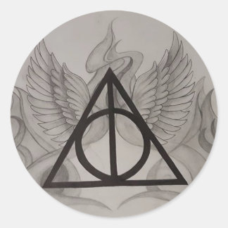 Deathly Hallows Runder Aufkleber