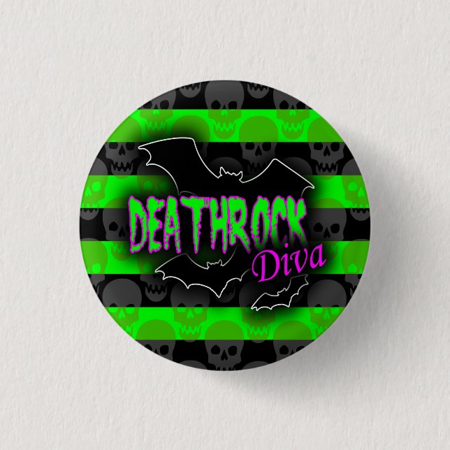 Deathrock Diva Button (Vorderseite)