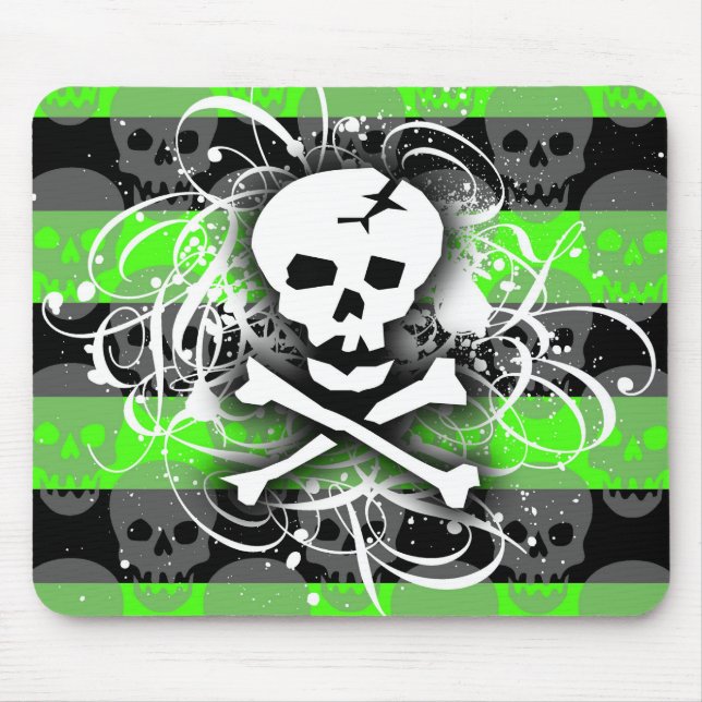 Deathrock Skull Mouse Pad Mousepad (Vorne)