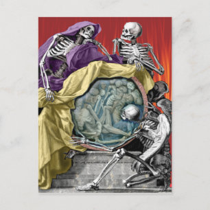 death's discourse upon the living postkarte