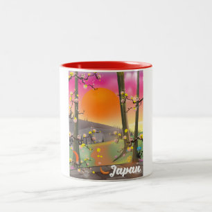 Deauville Beach france Seaside Poster. Zweifarbige Tasse