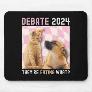 Debate 2024 Haustiere Katze Sie essen W Mousepad