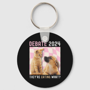 Debate 2024 Haustiere Katze Sie essen W Schlüsselanhänger