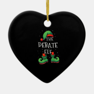 Debatte Elf Funny Matching Familie Weihnachten Paj Keramik Ornament