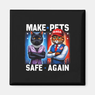 Debatte über die Katze von Hunden macht die Tiere  Magnet