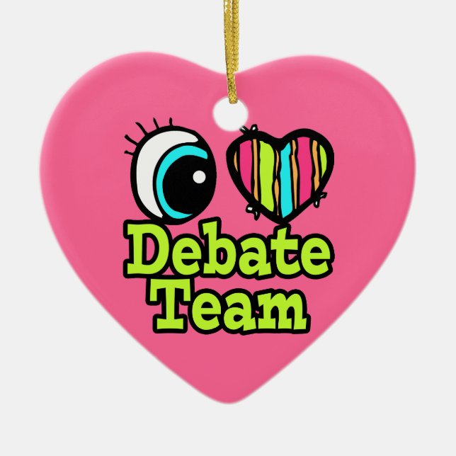 Debattierteam "Helles Auge Herz I Liebe" Keramikornament (Vorne)