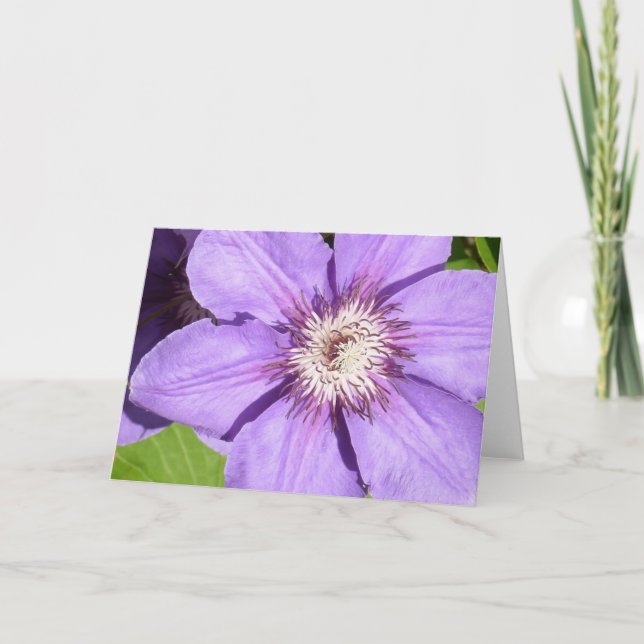 Debbies Clematis-Gruß-Karte Karte (Vorderseite)