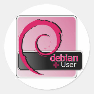 Debian Benutzer-Logo-Aufkleber Runder Aufkleber