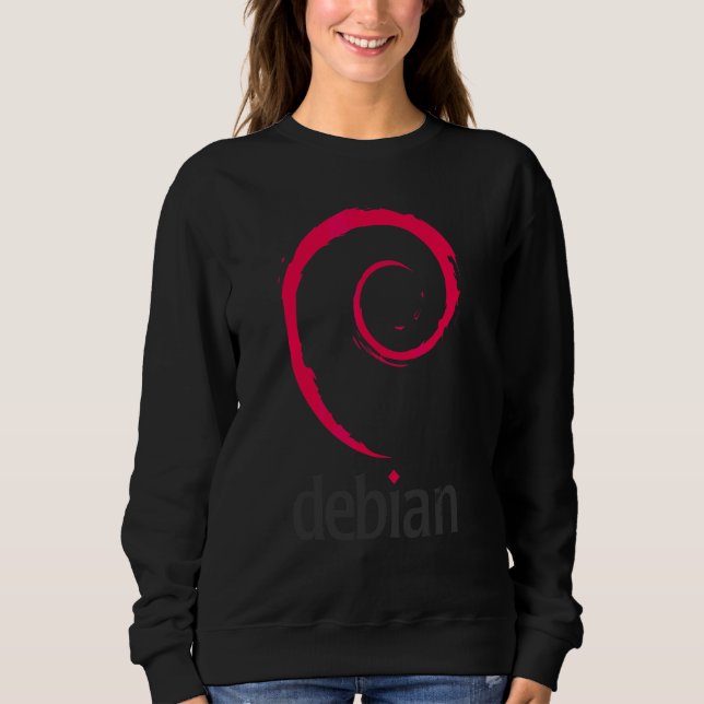 Debian Linux Software Programmierer Entwickler Cod Sweatshirt (Vorderseite)