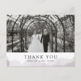 Debonair Lavender Wedding Vielen Dank Postkarte