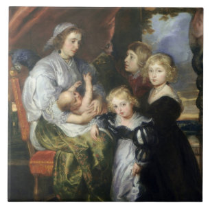 Deborah Kip und ihre Kinder Fliese