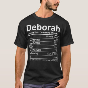 DEBORAH Nutrition Personalisiert Name Funny Gift T-Shirt