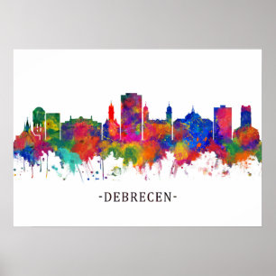 Debrecen Hungary Skyline Poster