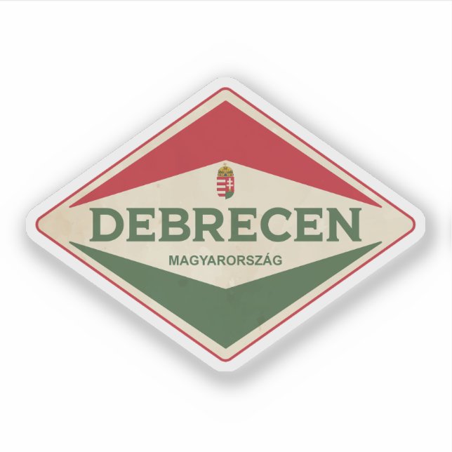 Debrecen Ungarn Vintag Aufkleber (Vorderseite)