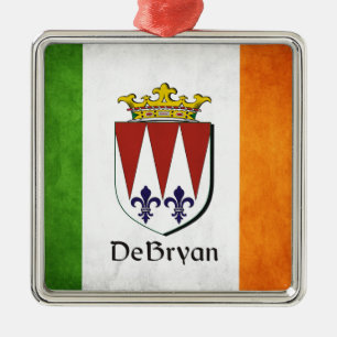DeBryan Irisch Flagge Silbernes Ornament